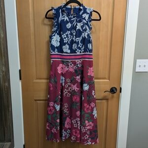 Vince Camuto Kids Dress - Navy and Burgundy Floral